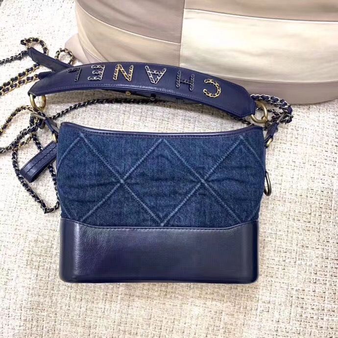 Chanel Gabrielle Small Denim Hobo Bag AS0865 Blue