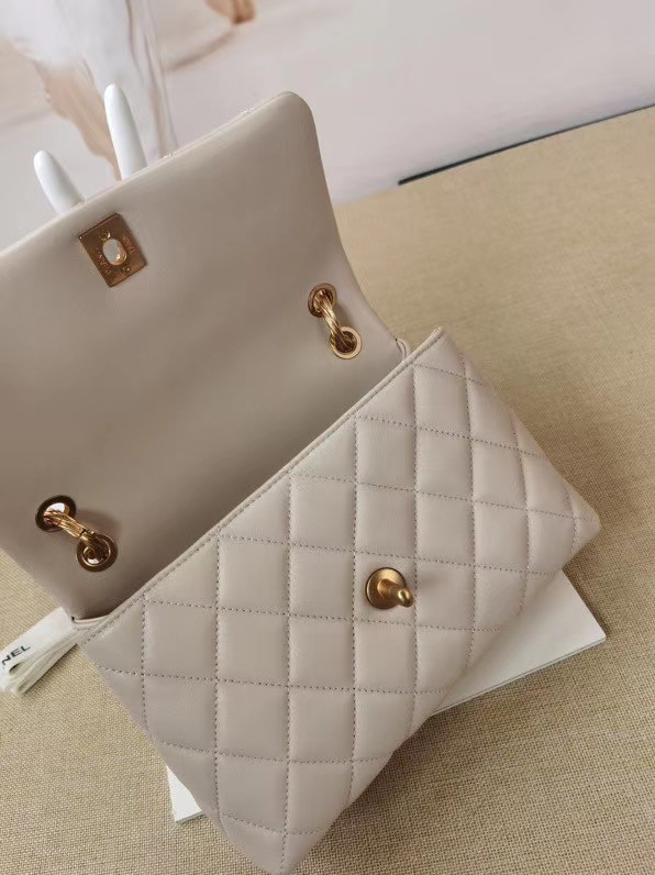 Chanel Original Lather Flap Bag AS2044 white