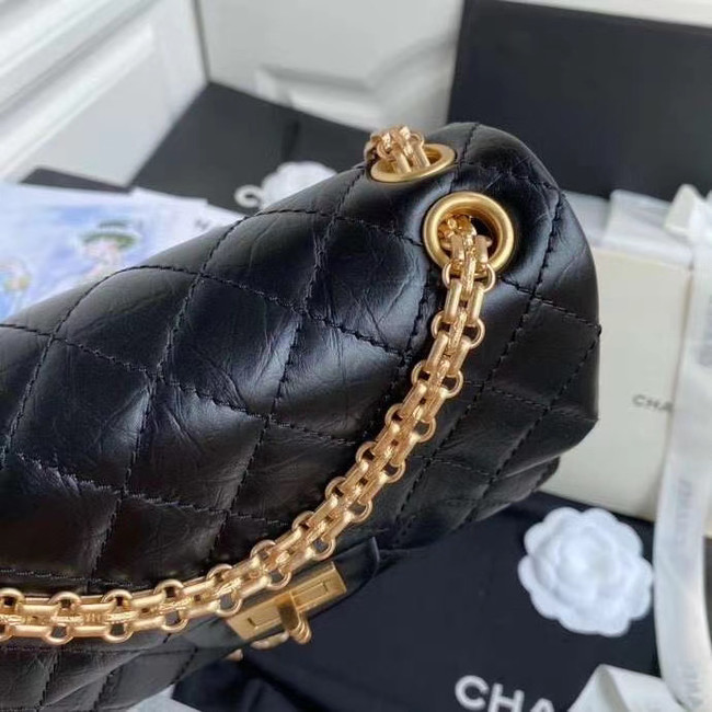 Chanel 2.55 Calfskin Flap Bag A37586 black