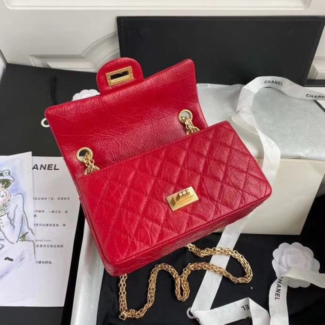 Chanel 2.55 Calfskin Flap Bag A37586 red