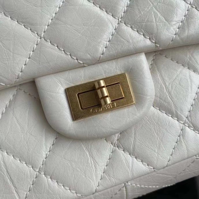 Chanel 2.55 Calfskin Flap Bag A37587 white