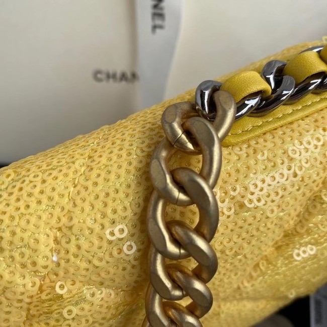 Chanel 19 Chain Wallet WOC AP0957 yellow