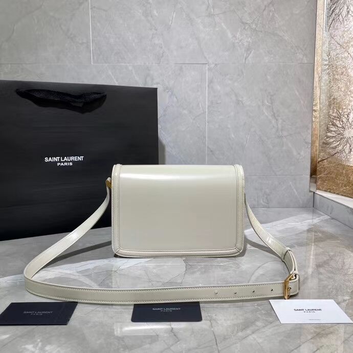 SOLFERINO MEDIUM SATCHEL IN BOX SAINT LAURENT LEATHER Y63435 white