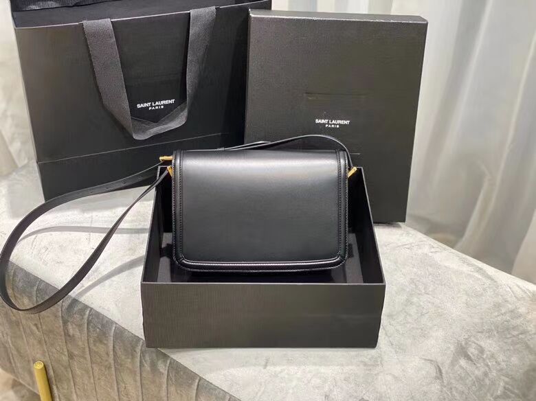 SOLFERINO MEDIUM SATCHEL IN BOX SAINT LAURENT LEATHER Y63435 black