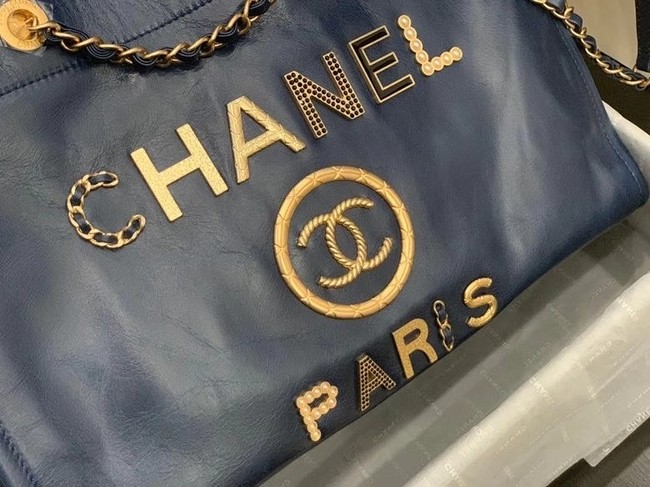 Chanel shopping bag A67001 Royal Blue