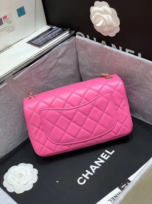 Chanel MINI Flap Bag Original Sheepskin Leather AS1787 Pink