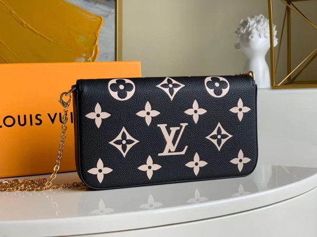 Louis Vuitton Original POCHETTE FELICIE Chain Bag M69977 black