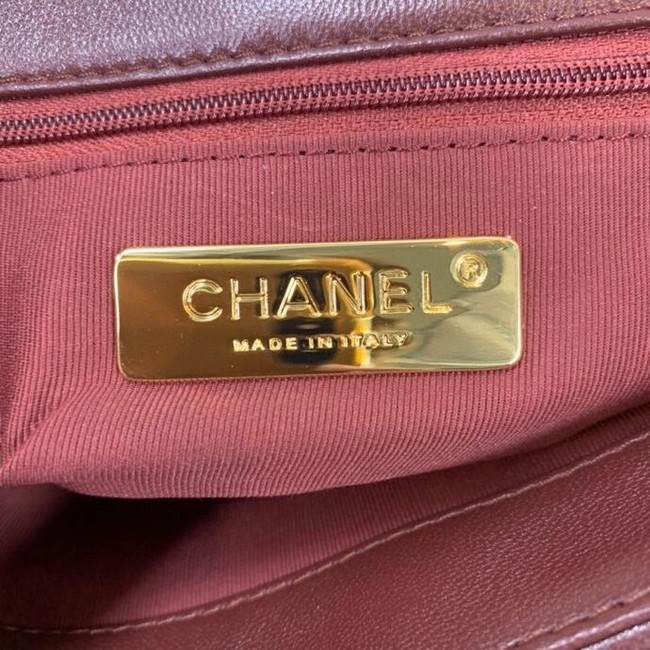 Chanel 19 flap bag AS1160 Burgundy