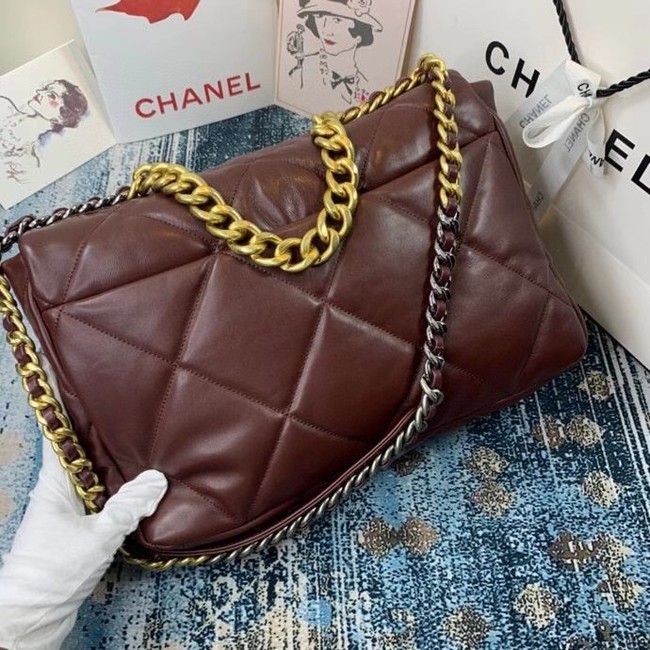 Chanel 19 flap bag AS1162 Burgundy