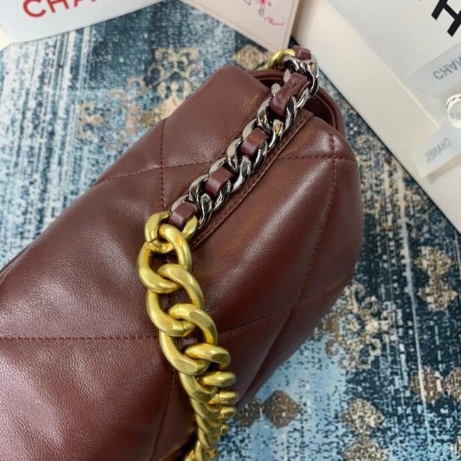 Chanel 19 flap bag AS1162 Burgundy