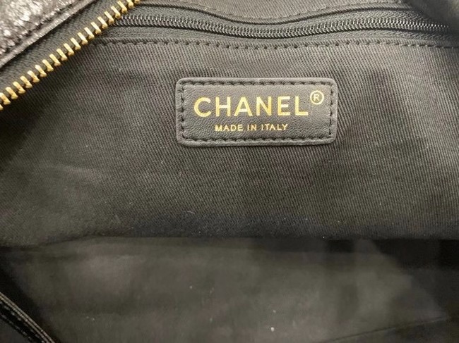 Chanel bowling bag Calfskin & Gold-Tone Metal AS8396 black