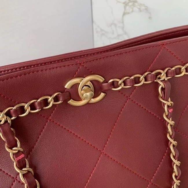 Chanel shopping bag AS2556 Burgundy