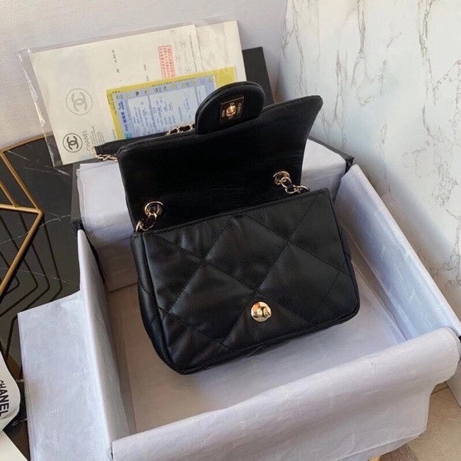 Chanel small flap bag Calfskin & Gold-Tone Metal AS2232 black