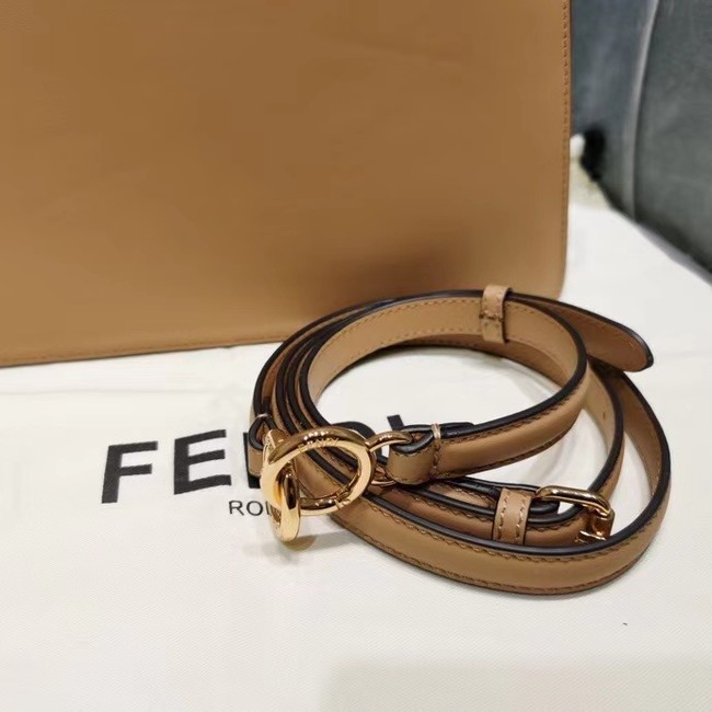 Fendi PEEKABOO ISEEU EAST-WEST leather bag 8BN323A apricot