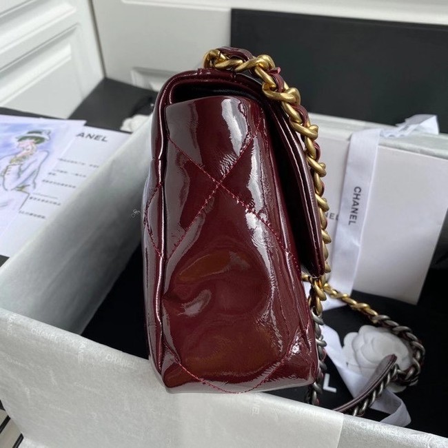 chanel 19 flap bag AS1160  Burgundy