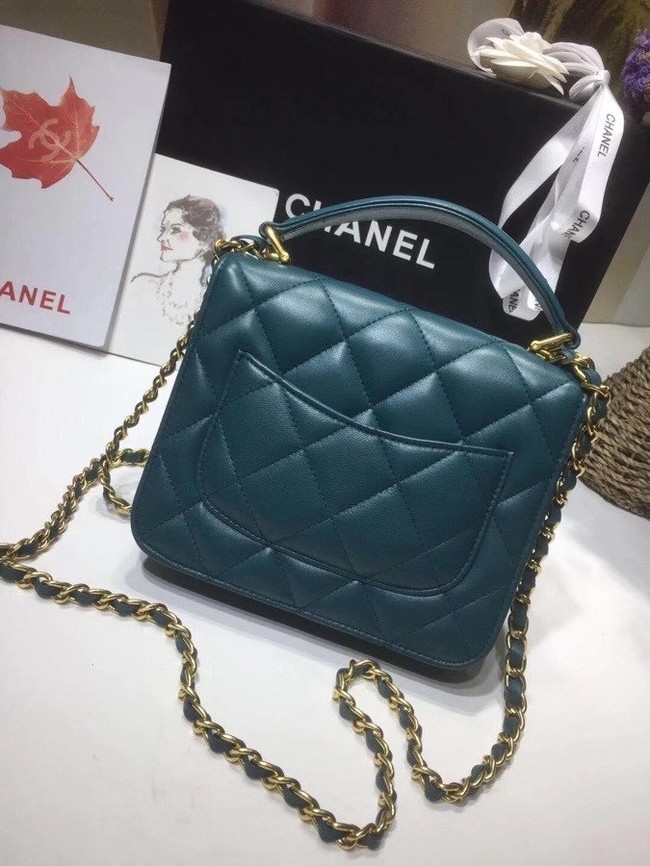 Chanel small tote bag 8817 blue