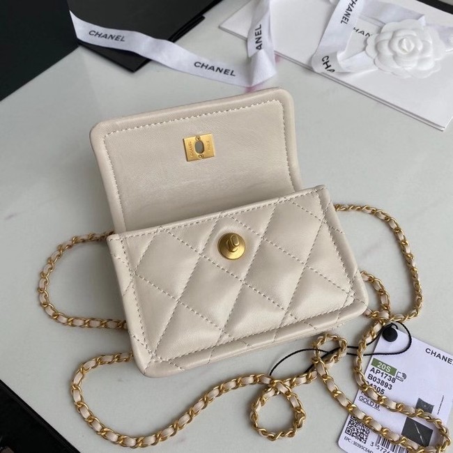 Chanel mini flap bag Sheepskin & Gold-Tone Metal AP1738 Beige