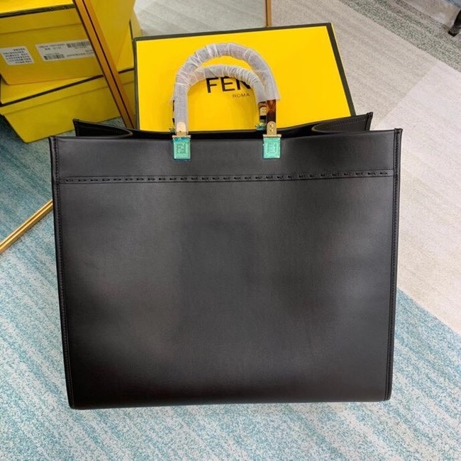 FENDI SUNSHINE large black leather shopper 8BH387A