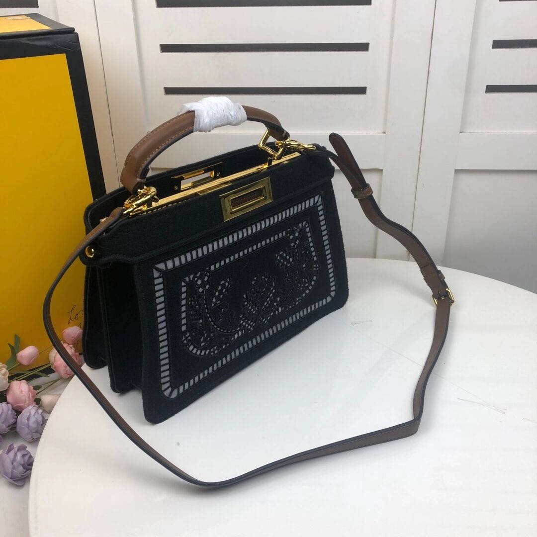 FENDI PEEKABOO ICONIC with black embroidery decoration F6509