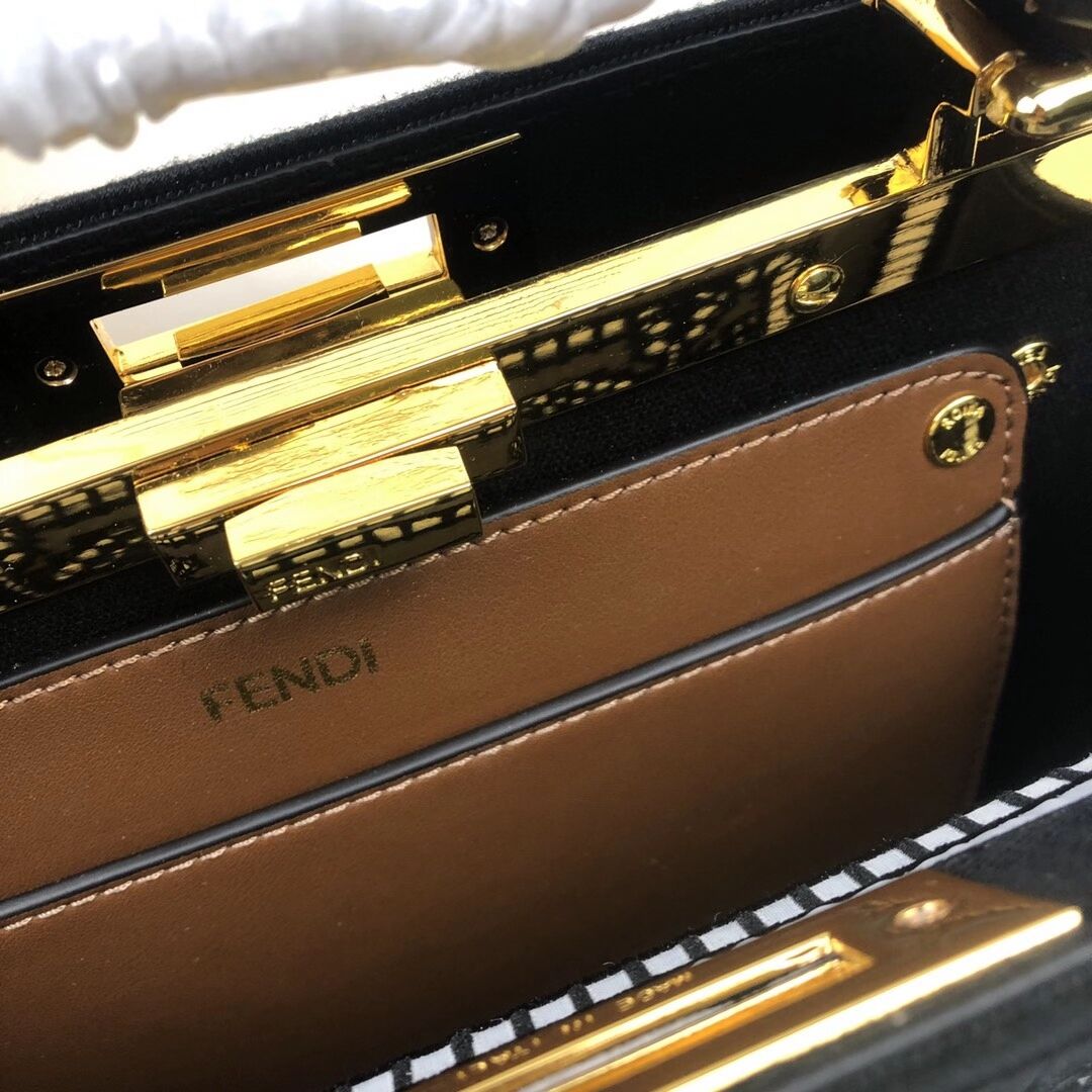 FENDI PEEKABOO ICONIC with black embroidery decoration F6509