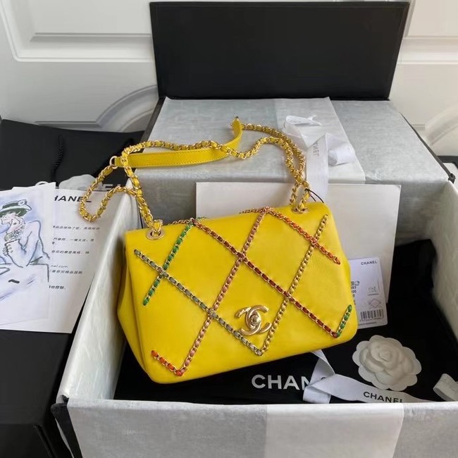 Chanel flap bag AS2383 yellow & Multicolor