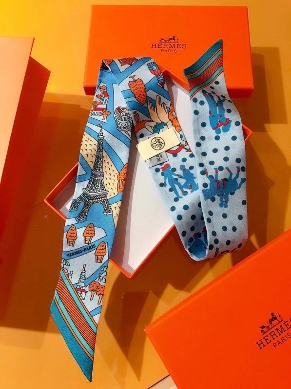 Hermes Twilly Small silk scarf H06357