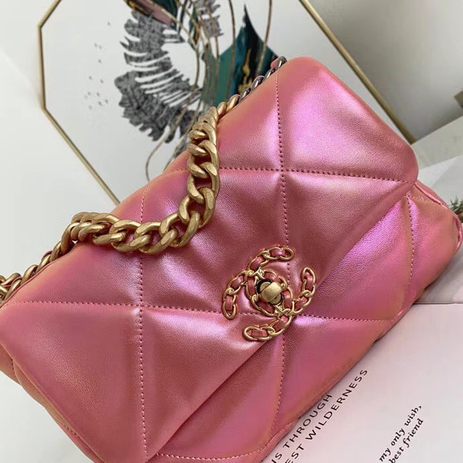 Chanel 19 flap bag AS1160 Pink