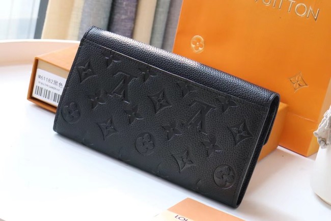 Louis Vuitton Original Monogram Empreinte Wallet M61182 black