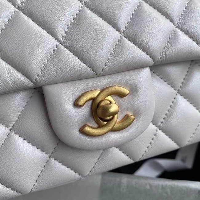 Chanel mini flap bag with top handle AS2431 White