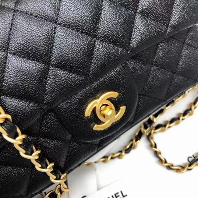 CHANEL mini flap bag with top handle AS2431 black