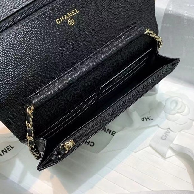 Chanel mini flap bag Grained Calfskin A81066 black