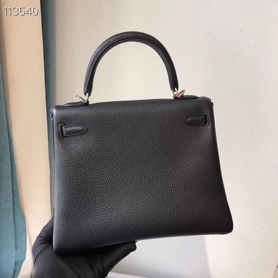 Hermes Kelly 28cm Shoulder Bags Togo Leather KL28 Black