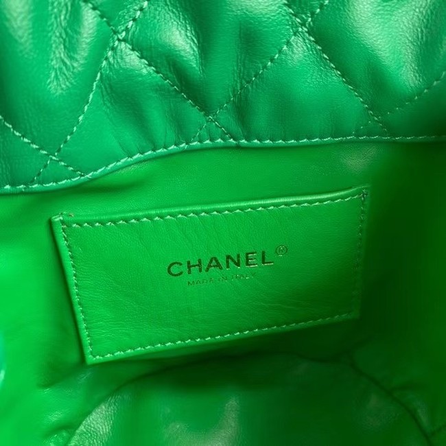 chanel mini Lambskin tote AS2390 green