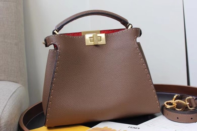 Fendi PEEKABOO ISEEU MEDIUM leather bag 70192 Khaki