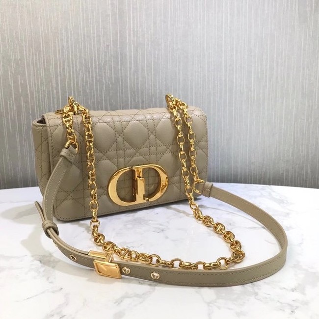 Dior SMALL DIOR CARO BAG Soft Cannage Calfskin M9241 Beige