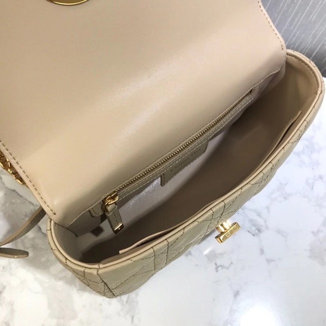 Dior SMALL DIOR CARO BAG Soft Cannage Calfskin M9241 Beige