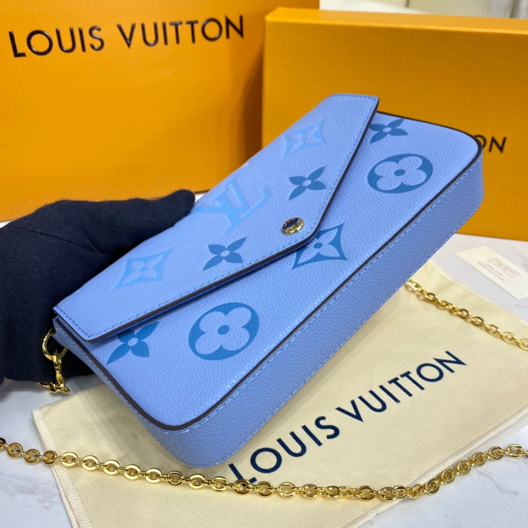 Louis Vuitton FELICIE POCHETTE M80498 Summer Blue