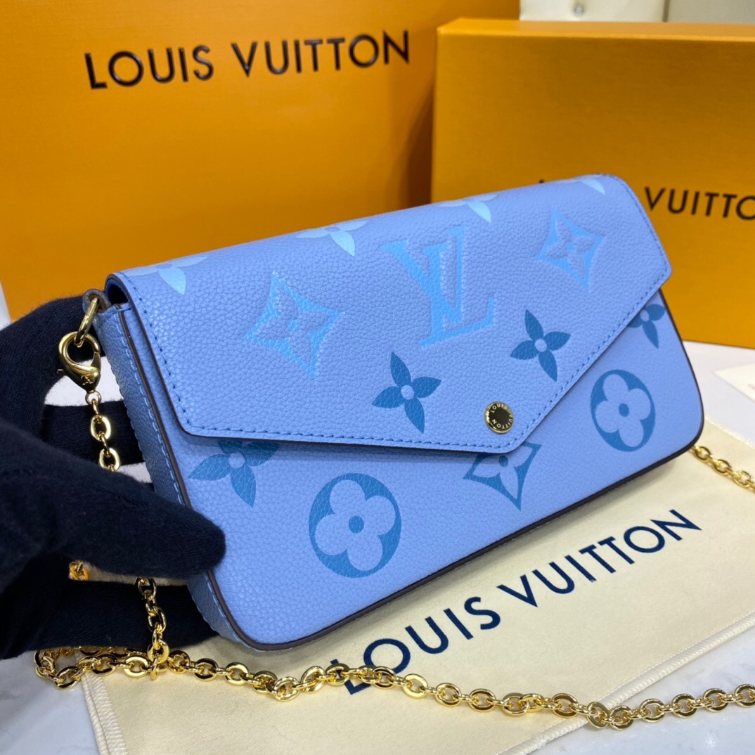 Louis Vuitton FELICIE POCHETTE M80498 Summer Blue