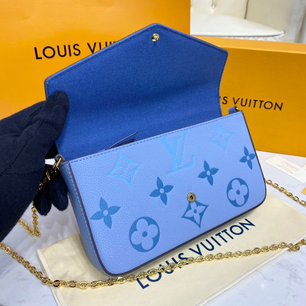 Louis Vuitton FELICIE POCHETTE M80498 Summer Blue