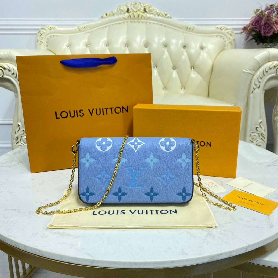 Louis Vuitton FELICIE POCHETTE M80498 Summer Blue