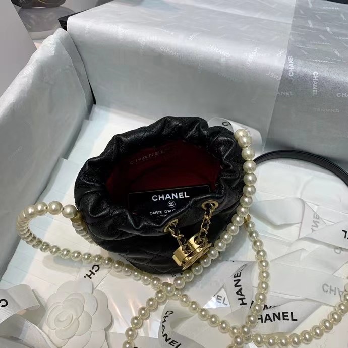 Chanel mini drawstring bag AS2529 white