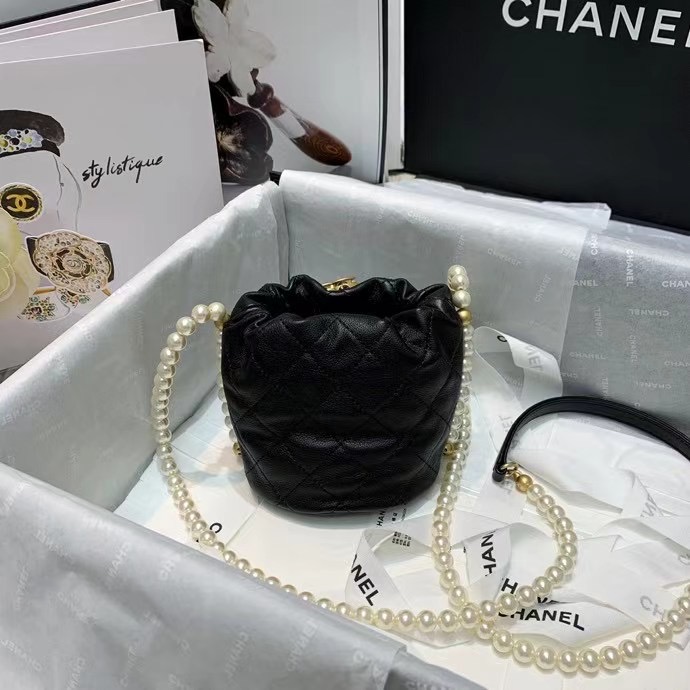 Chanel mini drawstring bag AS2529 white