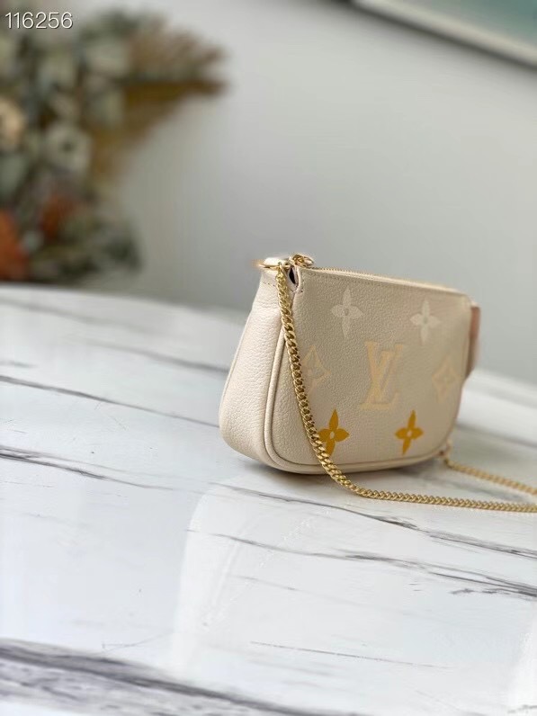 Louis Vuitton MINI POCHETTE ACCESSOIRES M80501 Cream & Saffron