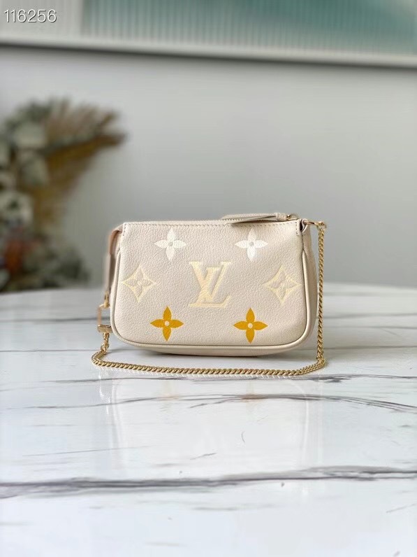 Louis Vuitton MINI POCHETTE ACCESSOIRES M80501 Cream & Saffron