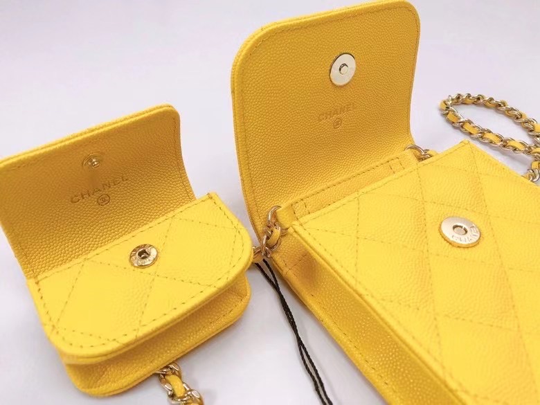 chanel card holder with chain & Gold-Tone Metal AP2033 yellow