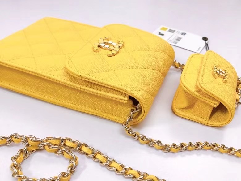 chanel card holder with chain & Gold-Tone Metal AP2033 yellow