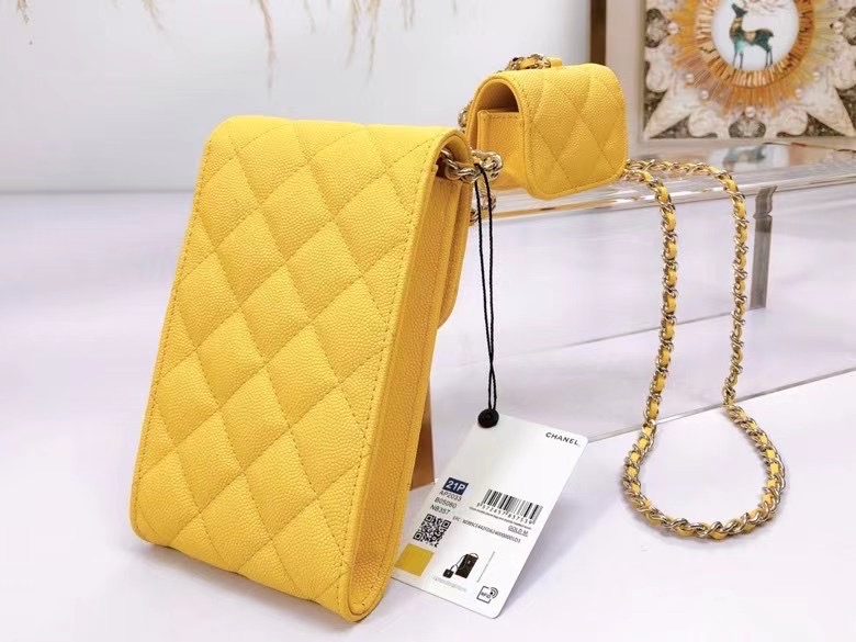 chanel card holder with chain & Gold-Tone Metal AP2033 yellow