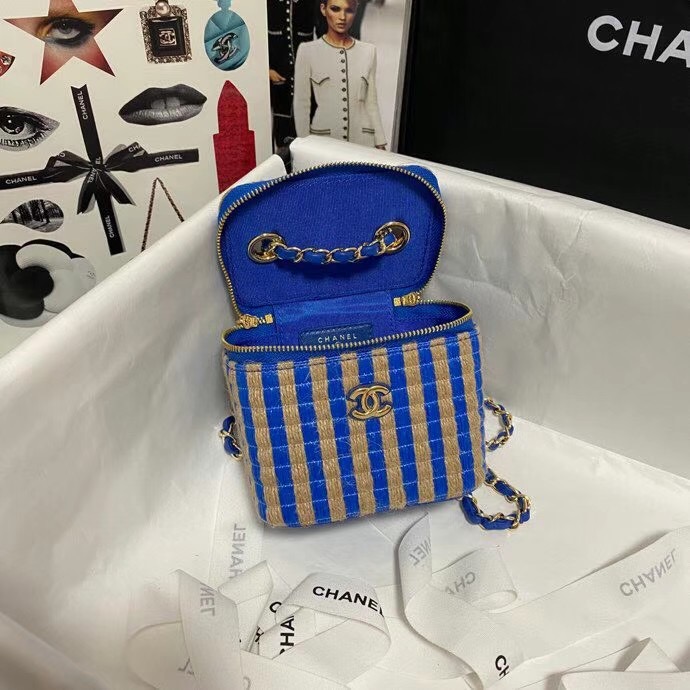 Chanel Weave Shoulder Bag AP1998 blue