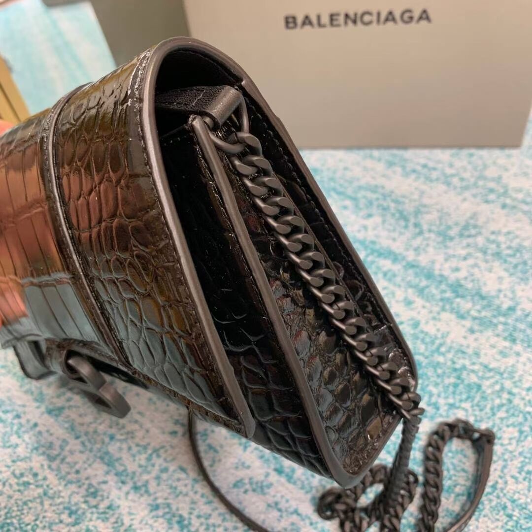 Balenciaga HOURGLASS CHAIN BAG B164497 black