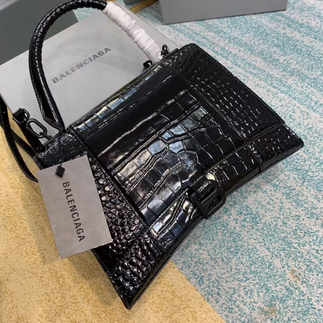 Balenciaga HOURGLASS MEDIUM TOP HANDLE BAG B108892E black